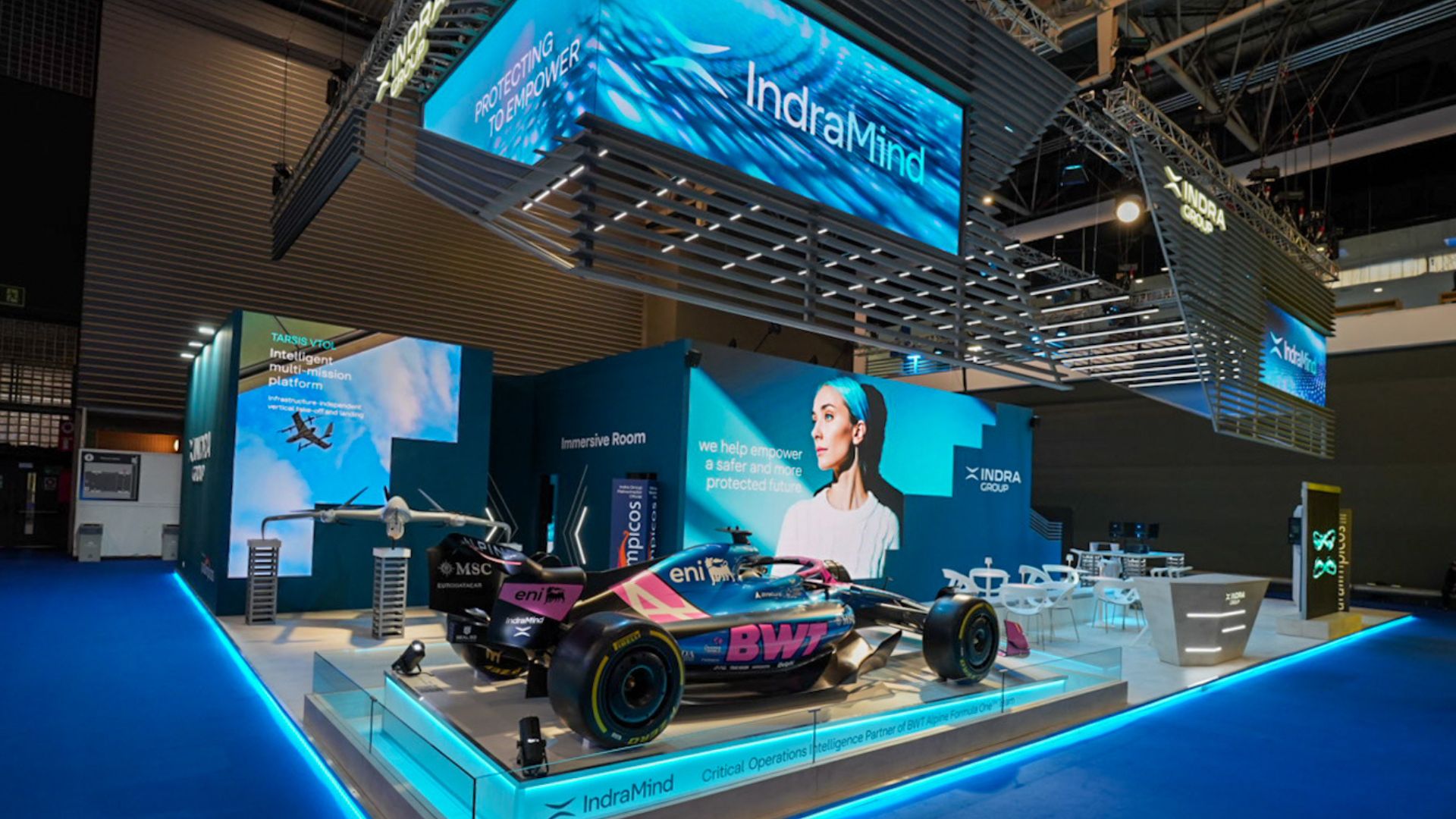 Indra Group impacta en el Mobile World Congress con el monoplaza de BWT Alpine Formula One Team y su propuesta de IA soberana para entornos competitivos de máxima complejidad